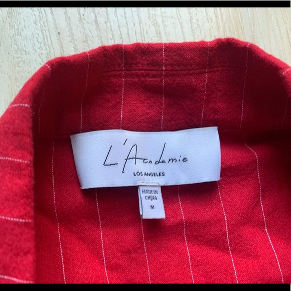 Red Striped Wrap Top - Picture 3 of 3